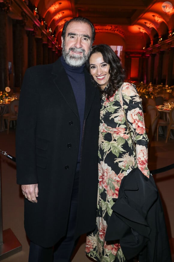 Eric Cantona et sa femme Rachida Brakni lors de la soirée de gala de la 18ème édition du "Dîner de la mode du Sidaction" au Pavillon Cambon Capucines - Potel et Chabot à Paris, France, le 23 janvier 2020. © Olivier Borde/Bestimage