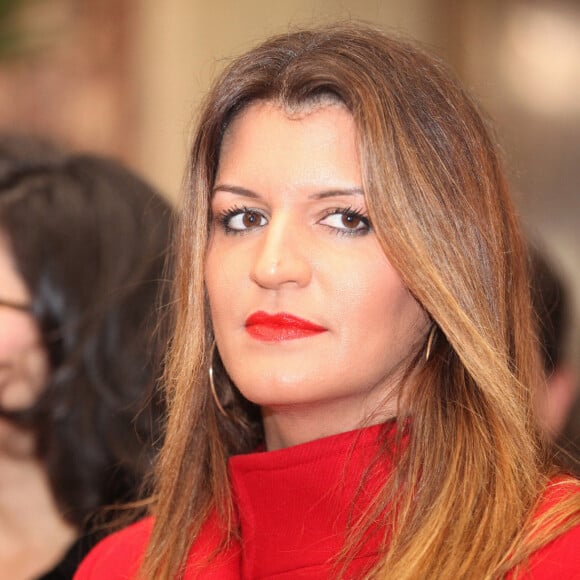 Marlène Schiappa, Secrétaire d'État auprès de la Première ministre, chargée de l'Économie sociale et solidaire et de la Vie associative- Remise du prix Ilan Halimi à l'Hôtel de Bourvallais à Paris, en présence d'E.Dupond-Moretti, ministre de la Justice, le 14 février 2023. © Jonathan Rebboah / Bestimage