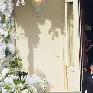 Sofia Richie et son père Lionel - Mariage de Sofia Richie et son fiancé Elliot Grainge en présence de leur famille et amis à l'hôtel du Cap Eden Roc à Antibes le 22 avril 2023.