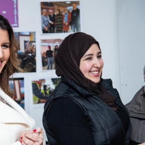 Marlène Schiappa, secrétaire d'Etat, chargée de l'Économie sociale et solidaire et de la Vie associative et le député Mathieu Lefèvre se rendent à l'association "Action Insertion Solidarité" à Champigny-sur-Marne, France, le 13 janvier 2023. © Baptiste Autissier/Panoramic/bestimage