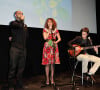 Clementine Celarie et ses fils Abraham et Balthazar chantent a l'occasion du Festival Atmosphere a Courbevoie le 2 Avril 2013.