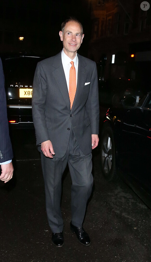 Le prince Edward, duc d'Edimbourg - Les invités au couronnement du roi d'Angleterre à la sortie du dîner au restaurant Oswald's dans le quartier de Mayfair à Londres, Royaume Uni, le 5 mai 2023. 
