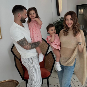 Vincent Queijo, heureux avec sa femme Rym Renom et leurs deux filles, sur Instagram