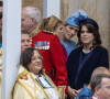 Les trois cousines, complices, s'étaient mises sur leur 31.
La princesse Beatrice d'York, La princesse Eugenie d'York, enceinte, Zara Phillips (Zara Tindall), - Sortie de la cérémonie de couronnement du roi d'Angleterre à l'abbaye de Westminster de Londres, Royaume Uni, le 6 mai 2023. 