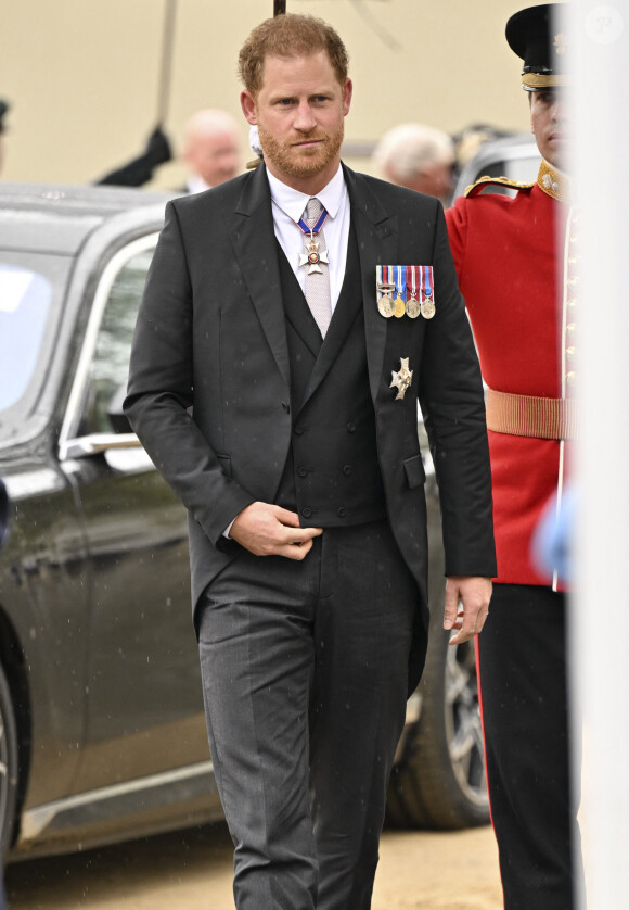 Le prince Harry à la cérémonie de couronnement du roi d'Angleterre à l'abbaye de Westminster de Londres, Royaume-Uni. © Agence / Bestimage