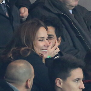 Melissa Theuriau et Jamel Debbouze - Quart de finale aller de la ligue des champions de football entre le Paris St Germain et le FC Barcelone au Parc des Princes à Paris le 2 avril 2013.