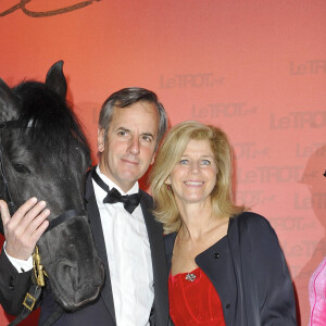 Bernard de La Villardière et sa femme - Dîner de gala du 91ème prix d'Amérique Marionnaud en soutien à l'association Les Blouses Roses au Centorial.