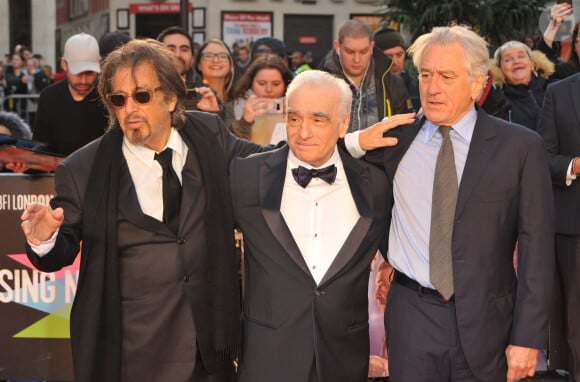 Al Pacino, Martin Scorsese et Robert De Niro - Les célébrités assistent à la première du film "The Irishman" lors du gala de clôture du festival du film BFI à Londres. Le 13 octobre 2019. 
