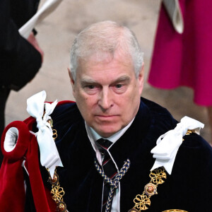 Le prince Andrew, duc d'York lors de la cérémonie de couronnement du roi d'Angleterre à Londres, Royaume Uni, le 6 mai 2023. 