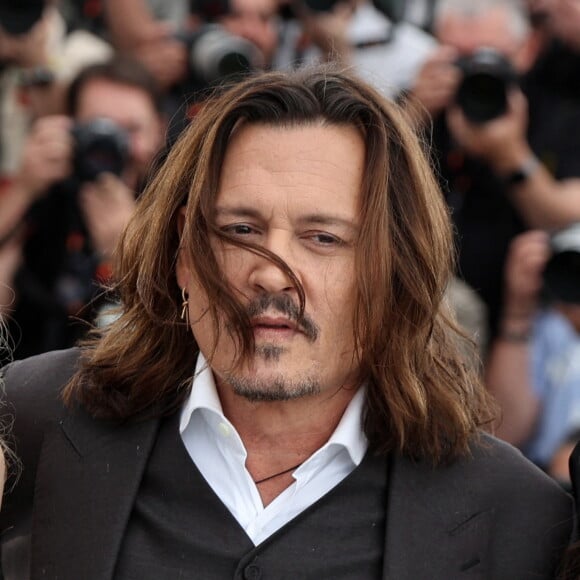 Johnny Depp au photocall de "Jeanne du Barry" lors du 76ème Festival International du Film de Cannes, le 17 mai 2023. © Dominique Jacovides/Cyril Moreau/Bestimage 