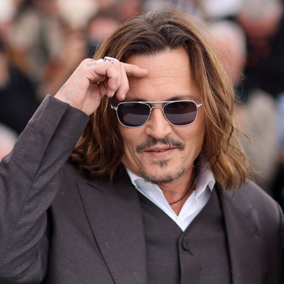 Johnny Depp au photocall de "Jeanne du Barry" lors du 76ème Festival International du Film de Cannes, le 17 mai 2023. © Dominique Jacovides/Cyril Moreau/Bestimage 