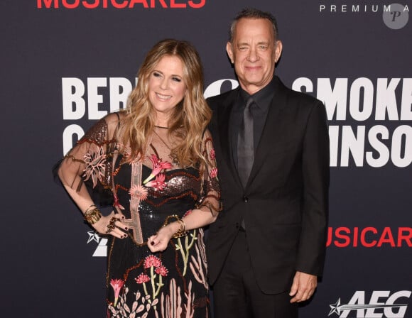 Rita Wilson et son mari Tom Hanks - People à la soirée "MusiCares Persons Of The Year" au Convention Center à Los Angeles. Le 3 février 2023 