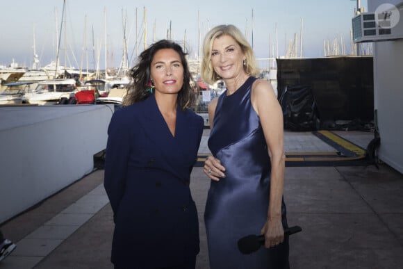 Exclusif - Alessandra Sublet, Michèle Laroque - Emission "C à vous" lors du 76ème Festival International du Film de Cannes le 24 mai 2023. © Jack Tribeca / Bestimage 