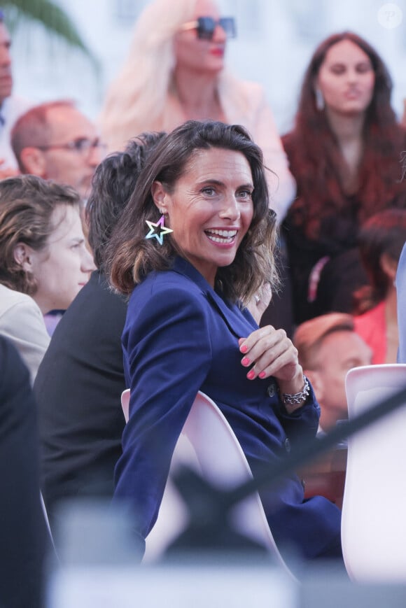 Exclusif - Alessandra Sublet - Emission "C à vous" lors du 76ème Festival International du Film de Cannes le 24 mai 2023. © Jack Tribeca / Bestimage 
