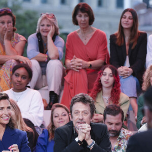 Exclusif - Michèle Laroque, Alessandra Sublet, Eric Serra - Emission "C à vous" lors du 76ème Festival International du Film de Cannes le 24 mai 2023. © Jack Tribeca / Bestimage 