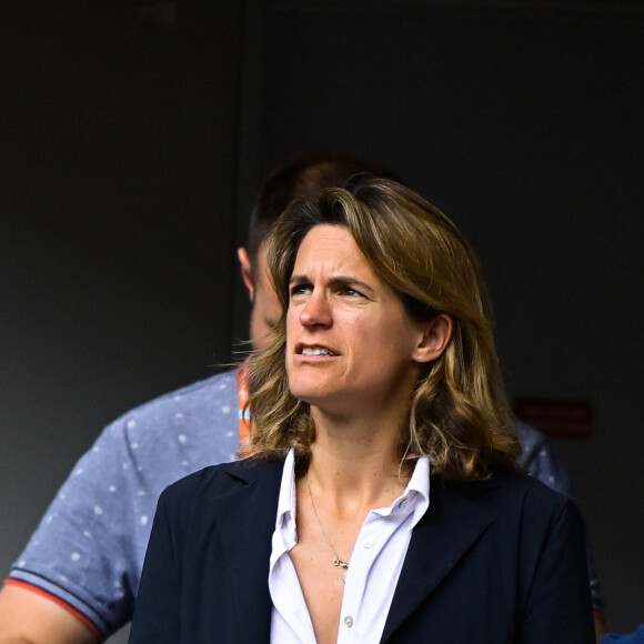 Amelie Mauresmo ( directrice roland garros ) lors de la finale simple dames (jour 14) aux Internationaux de France de tennis de Roland Garros à Paris, France, le 4 juin 2022. Iga Swiatek remporte son deuxième Roland-Garros (6-1, 6-3). © Federico Pestellini/Panoramic/Bestimage