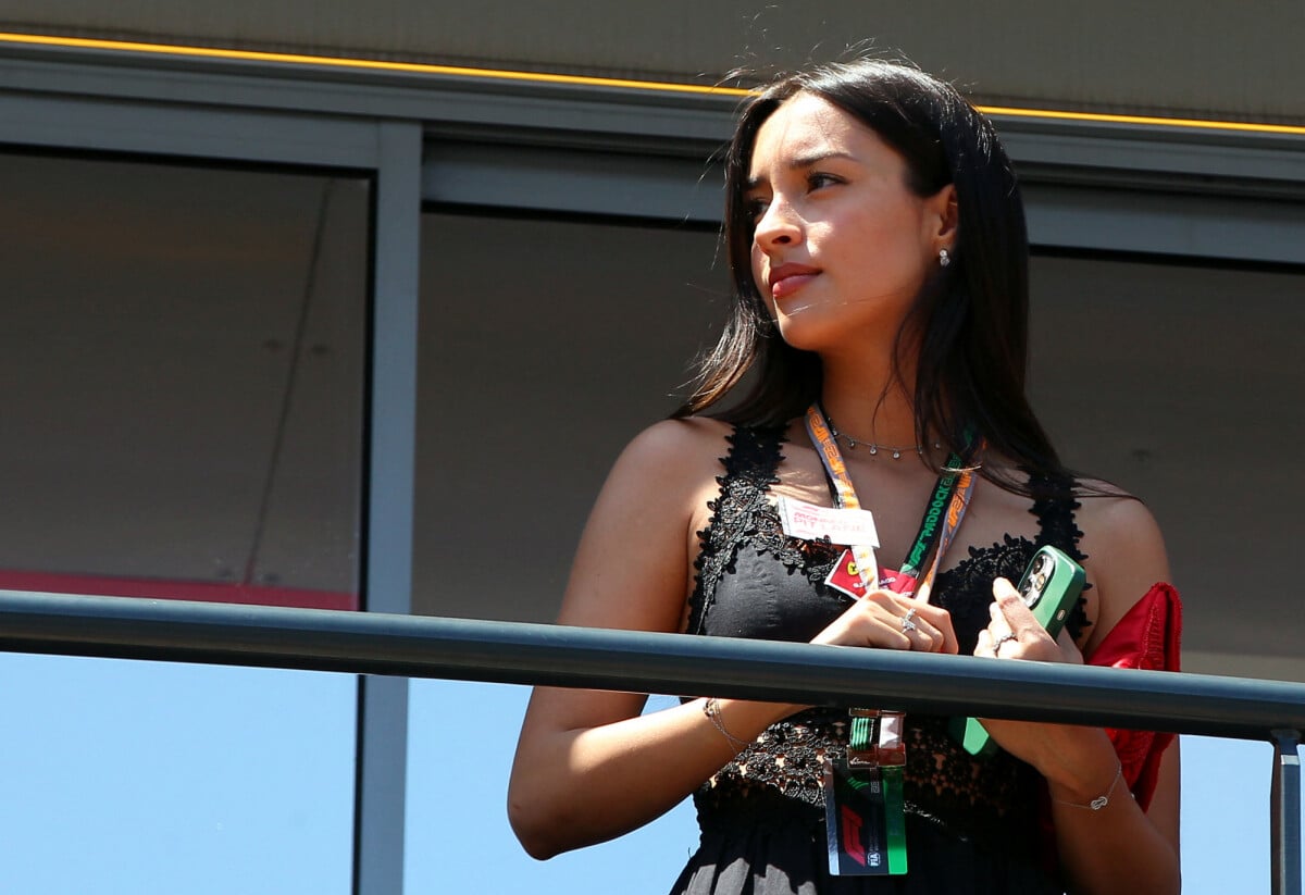 Photo : Alexandra Malena Saint Mleux (compagne de C.Leclerc) lors des  qualifications du Grand Prix de Formule 1 (F1) de Monaco, le 27 mai 2023. ©  Jean-François Ottonello/Nice Matin/Bestimage - Purepeople