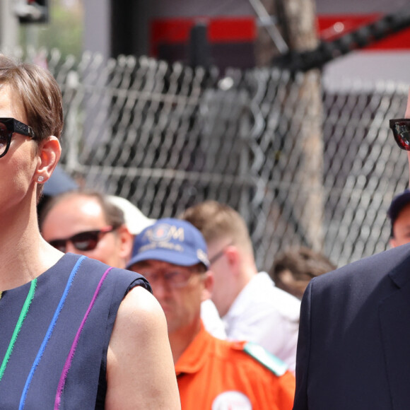 La princesse Charlène de Monaco et le prince Albert II de Monaco - Remise de prix du 80ème Grand Prix de Monaco de Formule 1 à Monaco. Le 28 Mai 2023. © Claudia Albuquerque / Bestimage 