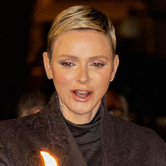 La princesse Charlène de Monaco, La princesse Gabriella de Monaco, comtesse de Carladès - La famille princière de Monaco participe à l'embrasement de la barque lors des célébrations de la Sainte-Dévote sur le quai Albert 1er à Monaco le 26 janvier 2023. © Claudia Albuquerque / Bestimage 