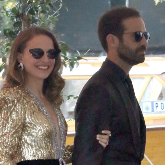 Natalie Portman et son mari Benjamin Millepied arrivent à l'hôtel Excelsior lors du 75ème festival du film de Venise, la Mostra, le 4 septembre 2018