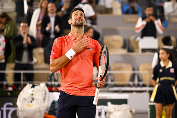 Joie de Novak Djokovic (Srb) lors des internationaux de tennis de Roland Garros 2023 le 31 mai 2023. © JB Autissier / Panoramic / Bestimage