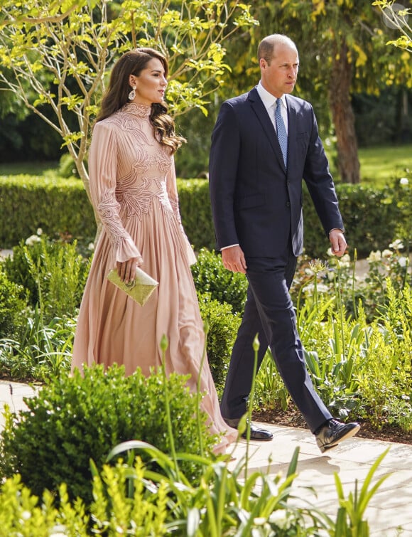Le prince William, prince de Galles, et Catherine (Kate) Middleton, princesse de Galles - Mariage du prince Hussein bin Abdullah II et Rajwa Al-Saif au palais Husseiniya à Amman, Jordanie le 1er juin 2023. 