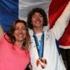 Déborah Anthonioz, médaillée d'Argent et Tony Ramoin, médaille de Bronze en snowboardcross. Les deux athlètes perpétuent la tradition du snowboard français. 