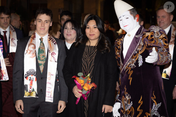 Louis Ducruet et sa femme Marie (enceinte) - Arrivées au 4ème jour du 45ème Festival International du Cirque de Monte Carlo sous le chapiteau Fontvieille à Monaco le 24 janvier 2023. © Olivier Huitel/Pool/Bestimage 