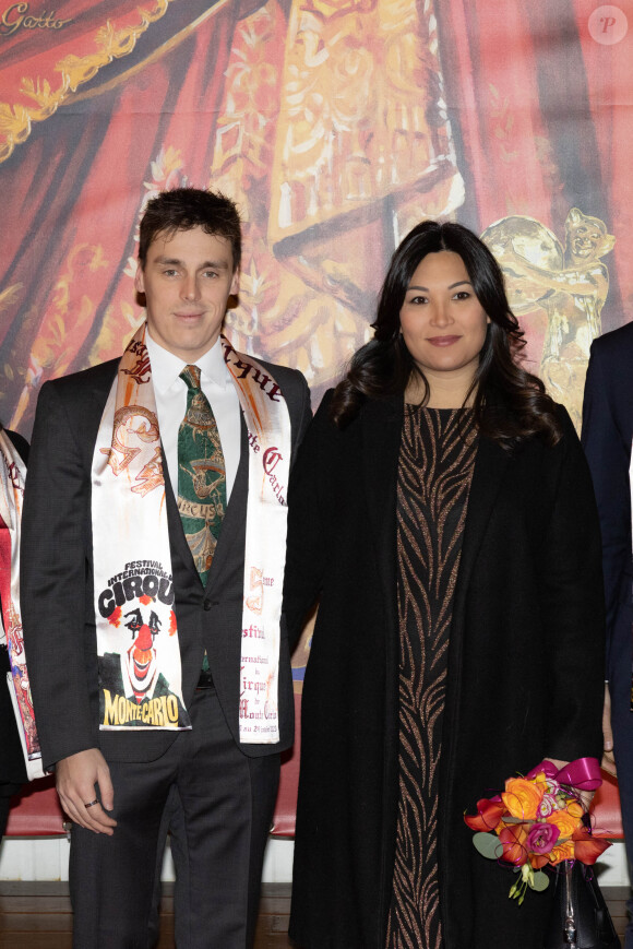 Louis Ducruet et sa femme Marie (enceinte) - Arrivées au 4ème jour du 45ème Festival International du Cirque de Monte Carlo sous le chapiteau Fontvieille à Monaco le 24 janvier 2023. © Olivier Huitel/Pool/Bestimage 