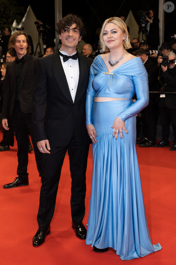 Florian Rossi et sa compagne Louane Emera - Montée des marches du film " The Idol " lors du 76ème Festival International du Film de Cannes, au Palais des Festivals à Cannes. Le 22 mai 2023 © Olivier Borde / Bestimage