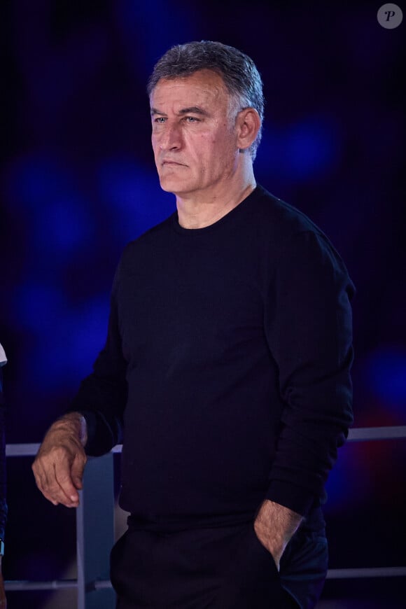 Christophe Galtier est l'entraîneur du club de la capitale depuis juillet 2022
Christophe Galtier lors de la cérémonie de remise du trophée de champion de France au Paris Saint-Saint-Germain (PSG) après le match de football Ligue 1 Uber Eats opposant le Paris Saint-Germain (PSG) au Clermont Foot 63 au Parc des Princes à Paris, France, le 3 juin 2023. Clermont a gagné 3-2. © Cyril Moreau/Bestimage
