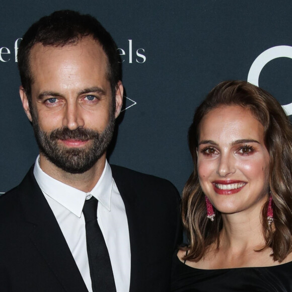 Benjamin Millepied et sa femme Natalie Portman (robe Dior) - Les célébrités arrivent à la soirée "Dance Project Gala" à Los Angeles le 7 octobre 2017. 