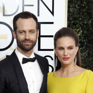 Natalie Portman enceinte et son mari Benjamin Millepied - La 74ème cérémonie annuelle des Golden Globe Awards à Beverly Hills, le 8 janvier 2017. © Olivier Borde/Bestimage 