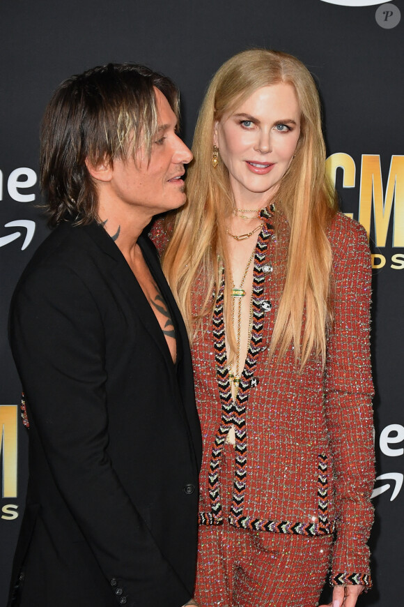 Nicole Kidman et son mari Keith Urban au photocall des "58ème Country Music Awards" à Frisco au Texas, le 12 mai 2023. 