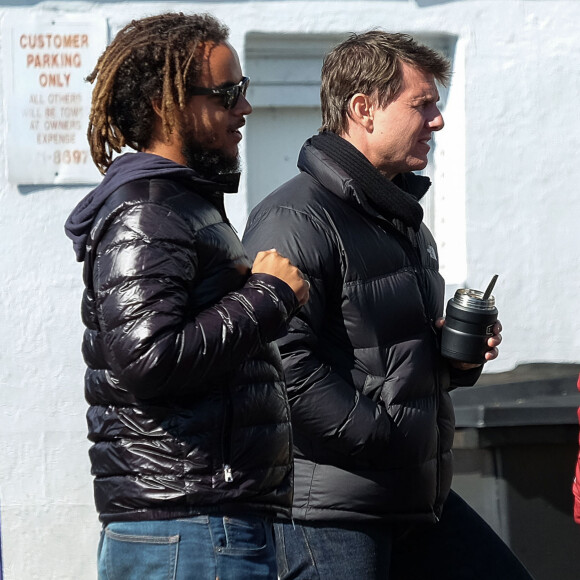 Notamment son fils, Connor, adopté avec Tom Cruise, avec qui elle parle très peu.
Exclusif - Connor Cruise vient rendre visite à son père Tom Cruise sur le tournage du film "Jack Reacher: Never Go Back" à la Nouvelle-Orléans, le 20 janvier 2016. 