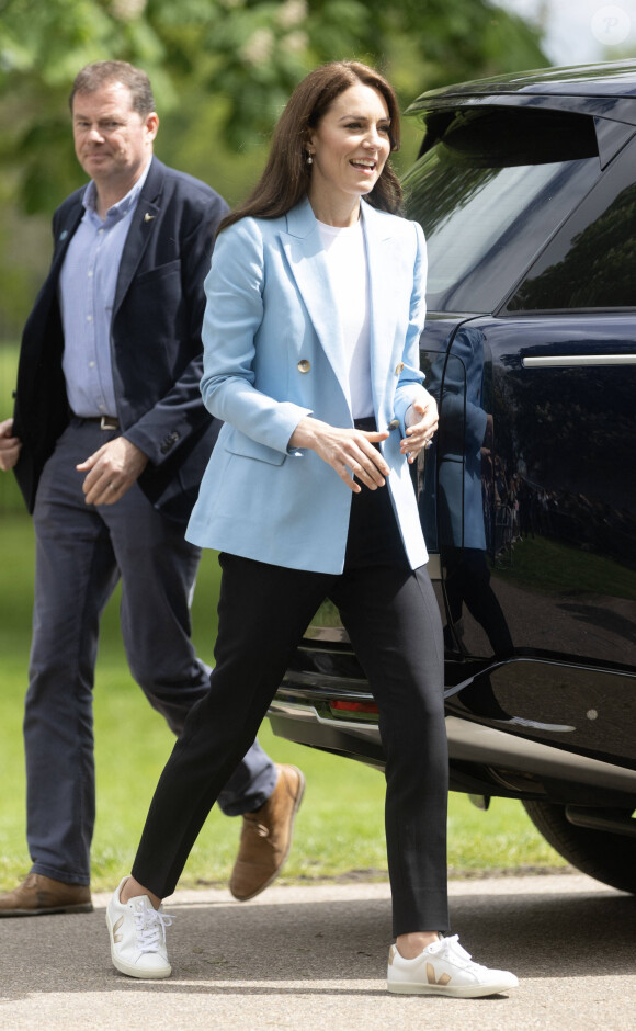 Catherine (Kate) Middleton, princesse de Galles, à la rencontre du public du concert du couronnement près du château de Windsor, le 7 mai 2023.