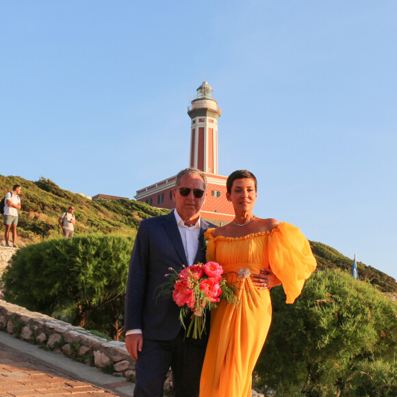 Exclusif - Prix Spécial - Mariage de Cristina Cordula et Frédéric Cassin au site historique du phare de Punta Carena à Capri, Italie, le 8 juin 2017.