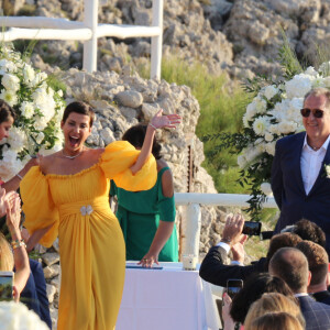 Exclusif - Prix Spécial - Mariage de Cristina Cordula et Frédéric Cassin au site historique du phare de Punta Carena à Capri, Italie, le 8 juin 2017.