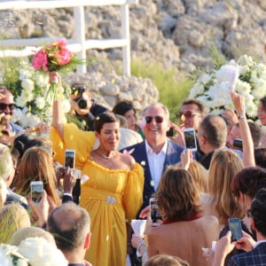 Exclusif - Prix Spécial - Mariage de Cristina Cordula et Frédéric Cassin au site historique du phare de Punta Carena à Capri, Italie, le 8 juin 2017.