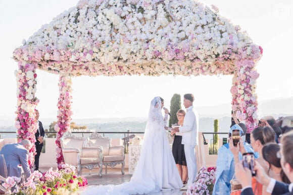 Mariage du joueur de football de l'Olympique de Marseille (OM) Boubacar Kamara et l'influenceuse Coralie Porrovecchio en France, le samedi 3 juin 2023. © Pervez Taufiq/PTaufiq Photography/Panoramic/Bestimage