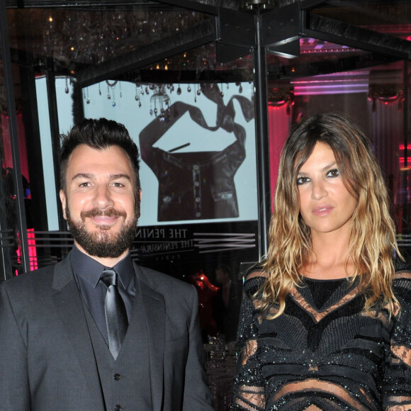 Michaël Youn et sa compagne Isabelle Funaro - Dîner de gala au profit de la Fondation ARC pour la recherche contre le cancer du sein à l'hôtel Peninsula à Paris le 1er octobre 2015. 