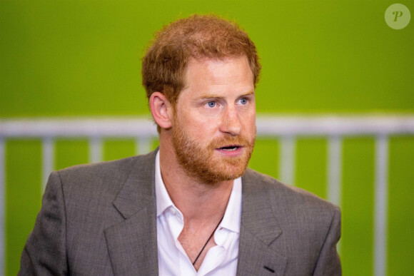 Le prince Harry, duc de Sussex, lors d'une conférence de presse pour l'événement Invictus Games Dusseldorf 2023 One Year to Go à Düsseldorf, Allemagne, le 6 septembre 2022. 