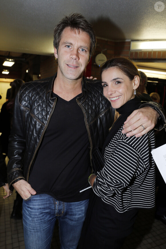 Exclusif - Le prince Emmanuel Philibert de Savoie et la princesse Clotilde (Courau) - People au concert de Johnny Hallyday au POPB de Bercy a Paris - Jour 2. Le 15 juin 2013