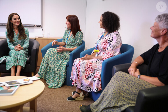 Kate Middleton lors d'une visite au Riversley Park Children's Centre de Nuneaton, le 15 juin 2023.