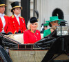 Il souffre du rhume des foins comme sa maman
La reine consort Camilla Parker Bowles, Kate Catherine Middleton, princesse de Galles - La famille royale d'Angleterre lors du défilé "Trooping the Colour" à Londres. Le 17 juin 2023