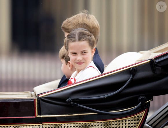 La princesse Charlotte de Galles - La famille royale d'Angleterre lors du défilé "Trooping the Colour" à Londres. Le 17 juin 2023 