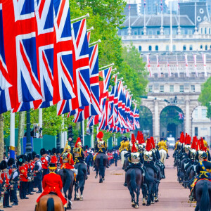 Illustration - La famille royale d'Angleterre lors du défilé "Trooping the Colour" à Londres. Le 17 juin 2023