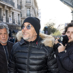 Exclusif - Marc Simoncini et Pascal Obispo - Personnalités à la conférence spectacle de Al Pacino "An evening with Al Pacino" à la salle Pleyel à Paris le 25 avril 2023.