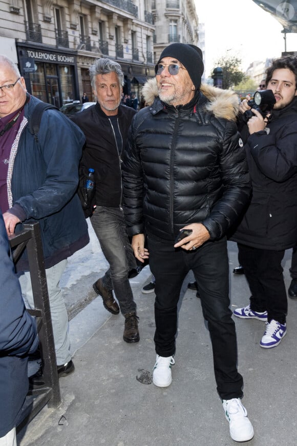 Exclusif - Marc Simoncini et Pascal Obispo - Personnalités à la conférence spectacle de Al Pacino "An evening with Al Pacino" à la salle Pleyel à Paris le 25 avril 2023.