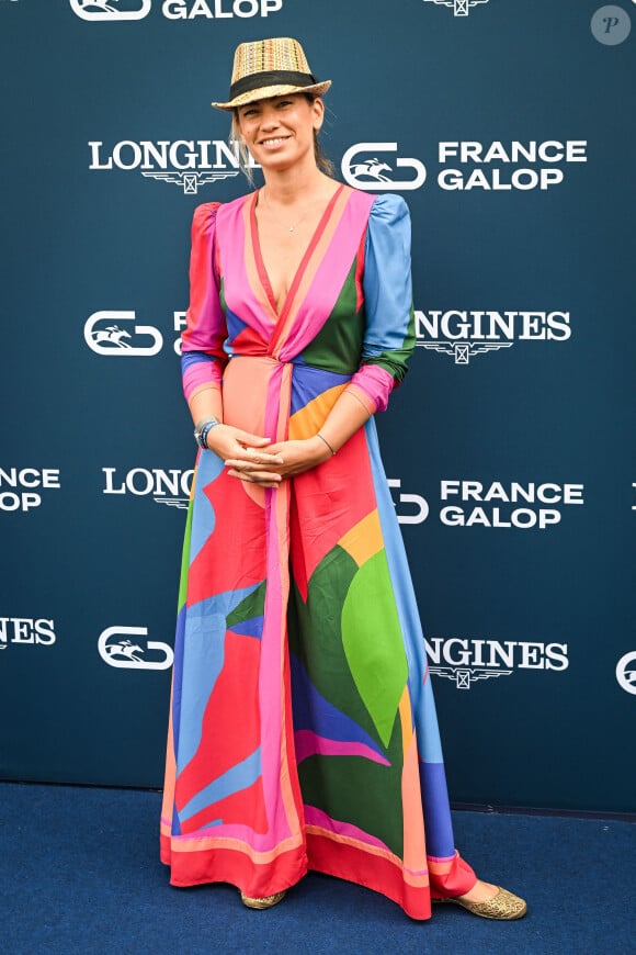 Anne-Laure Bonnet au photocall de la 174ème édition du Prix de Diane Longines à l'hippodrome de Chantilly, France, le 18 juin 2023. © Matthieu Mirville/Bestimage 